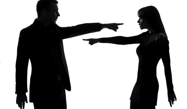 one couple man and woman Criticism concept