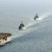 100208-N-9418A-520
GULF OF THAILAND (Feb. 8, 2010) The forward-deployed amphibious assault ship USS Essex (LHD 2), the Royal Thai navy medium landing ship HTMS Surin (LST 722), the Republic of Korea navy tank landing ship Seongin Bong (LST 685), the Ticonderoga-class guided-missile cruiser USS Shiloh (CG 67), the forward-deployed amphibious dock landing ship USS Harpers Ferry (LSD 49) and the forward-deployed amphibious transport dock ship USS Denver (LPD 9) transit in formation in the Gulf of Thailand during exercise Cobra Gold 2010. (U.S. Navy photo by Mass Communication Specialist 3rd Class Taurean Alexander/Released)