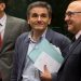Newly appointed Greek Finance Minister Euclid Tsakalotos (C) is welcomed by Eurogroup President Jeroen Dijsselbloem (L) and French Finance Minister Michel Sapin at a euro zone finance ministers meeting on the situation in Greece in Brussels, Belgium, July 7, 2015. Greece faces a last chance to stay in the euro zone on Tuesday when Prime Minister Alexis Tsipras puts proposals to an emergency euro zone summit after Greek voters resoundingly rejected the austerity terms of a defunct bailout. REUTERS/Philippe Wojazer