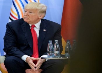 HAMBURG, GERMANY - JULY 08:  US President, Donald Trump attends a panel discussion titled 'Launch Event Women's Entrepreneur Finance Initiative' on the second day of the G20 summit on July 8, 2017 in Hamburg, Germany. Leaders of the G20 group of nations are meeting for the July 7-8 summit. Topics high on the agenda for the summit include climate policy and development programs for African economies.  (Photo by Ukas Michael - Pool/Getty Images)