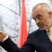 Albanian Prime Minister Edi Rama speaks during a joint press conference with Prime Minister of Montenegro Dusko Markovic (not pictured), at the Vila Gorica, in Podgorica, Montenegro, 03 April 2017. Rama arrived in Podgorica for a one day official visit., Image: 327638623, License: Rights-managed, Restrictions: , Model Release: no, Credit line: Profimedia, TEMP EPA