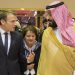 A handout picture provided by the Saudi Royal Palace on November 9, 2017, shows Saudi Crown Prince Mohammed bin Salman (R) receiving French President Emmanuel Macron in the capital Riyadh.  - RESTRICTED TO EDITORIAL USE - MANDATORY CREDIT "AFP PHOTO / SAUDI ROYAL PALACE / BANDAR AL-JALOUD" - NO MARKETING - NO ADVERTISING CAMPAIGNS - DISTRIBUTED AS A SERVICE TO CLIENTS
 / AFP / Saudi Royal Palace / BANDAR AL-JALOUD / RESTRICTED TO EDITORIAL USE - MANDATORY CREDIT "AFP PHOTO / SAUDI ROYAL PALACE / BANDAR AL-JALOUD" - NO MARKETING - NO ADVERTISING CAMPAIGNS - DISTRIBUTED AS A SERVICE TO CLIENTS