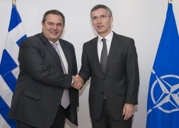Bilateral meeting between NATO Secretary General Jens Stoltenberg and the Minister of Defence of Greece, Panos Kammenos