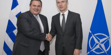 Bilateral meeting between NATO Secretary General Jens Stoltenberg and the Minister of Defence of Greece, Panos Kammenos