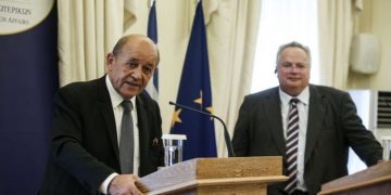 Joint statements after a meeting between the Minister of Foreign Affairs of Greece Nikos Kotzias and Minister of Foreign Affairs of France Jean-Yves Le Drian, in Athens, on September 6, 2018 / Κοινές δηλώσεις μετά την συνάντηση του Υπουργού Εξωτερικών Νίκου Κοτζιά με τον Υπουργό Εξωτερικών της Γαλλίας, Ζαν Ιβ Λε Ντριάν, στην Αθήνα στις 6 Σεπτεμβρίου, 2018