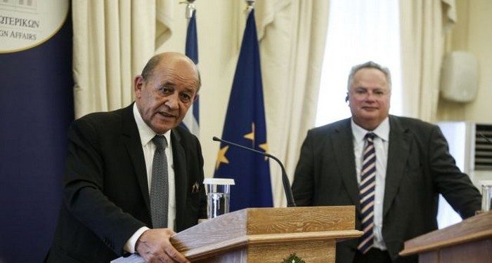 Joint statements after a meeting between the Minister of Foreign Affairs of Greece Nikos Kotzias and Minister of Foreign Affairs of France Jean-Yves Le Drian, in Athens, on September 6, 2018 / Κοινές δηλώσεις μετά την συνάντηση του Υπουργού Εξωτερικών Νίκου Κοτζιά με τον Υπουργό Εξωτερικών της Γαλλίας, Ζαν Ιβ Λε Ντριάν, στην Αθήνα στις 6 Σεπτεμβρίου, 2018