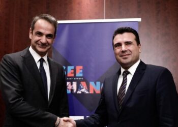 Ο Ζόραν Ζάεφ και ο Κυριάκος Μητσοτάκης