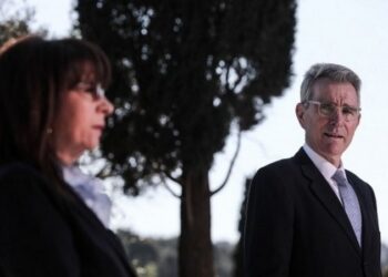 Ο Τζέφρι Πάιατ και η Κατερίνα Σακελλαροπούλου