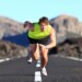 Sprinter running on road