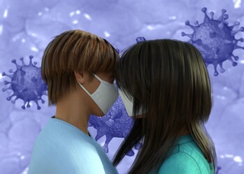 Masked kiss, φιλί με μάσκα