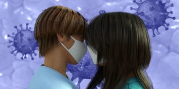 Masked kiss, φιλί με μάσκα