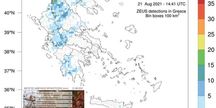Meteo κεραυοί και ύψη βροχής