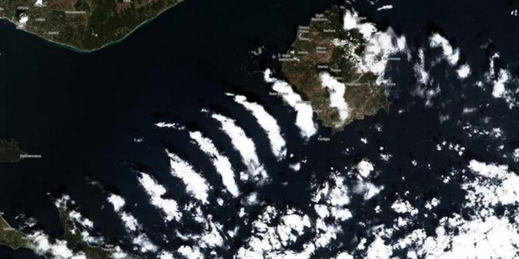 Ο
ευρωπαϊκός δορυφόρος Sentinel-2 πέρασε πάνω από το Βόρειο Αιγαίο το πρωί της Δευτέρας 21 Μαρτίου 2022