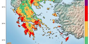 Χάρτης επικινδυνότητας πυρκαγιάς 28/5
