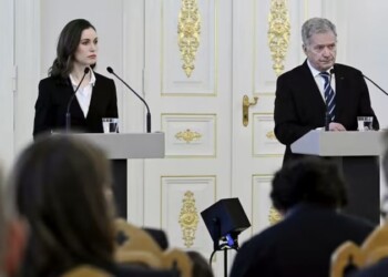 Η πρωθυπουργός της Εσθονίας Σάνα Μαρίν και ο πρόεδρος Νινίστο