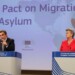 epa08690318 European Commissioner for Promoting our European Way of Life Margaritas Schinas (L) and European Commissioner for Home Affairs Ylva Johansson (R) give a press conference on New Pact for Migration and Asylum  at the European Commission in Brussels, Belgium, 23 September 2020.  EPA-EFE/STEPHANIE LECOCQ / POOL