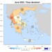 Σε όλα τα γεωγραφικά διαμερίσματα της χώρας μας καταγράφηκαν θετικές αποκλίσεις θερμοκρασίας, σε σύγκριση με τις μέσες τιμές της περιόδου 2010-2019. 