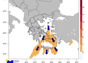 Σύμφωνα με τα προγνωστικά στοιχεία του Εθνικού Αστεροσκοπείου Αθηνών/meteo.gr, ενίσχυση αναμένεται να παρουσιάσουν οι βόρειοι άνεμοι στο Αιγαίο την Παρασκευή