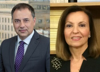 Ο Θόδωρος Πελαγίδης και η Ελένη Λουρή