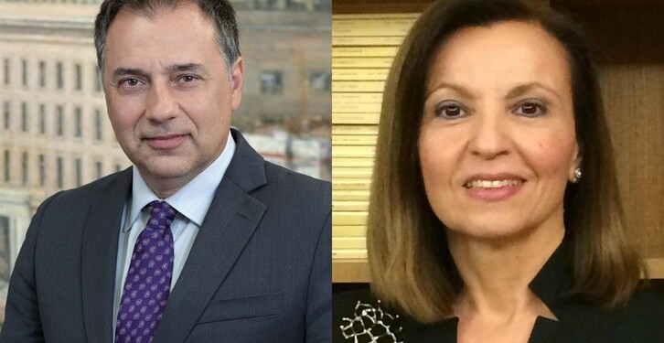 Ο Θόδωρος Πελαγίδης και η Ελένη Λουρή