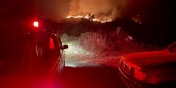 Ανεξέλεγκτο μαίνεται το μέτωπο της φωτιάς στη Νάξο, ενώ από τις πρώτες πρωινές ώρες επαναλαμβάνονται οι ρίψεις από εναέρια μέσα που είχαν διακοπεί
