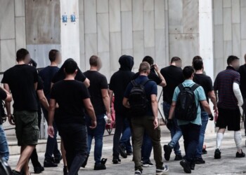 Απολογίες στους ανακριτές των πρώτων κατηγορουμένων για την επίθεση έξω από το γήπεδο της ΑΕΚ και τη δολοφονία του 29χρονου στη Νέα Φιλαδέλφεια, Κυριακή 13 Αυγούστου 2023. 
(ΚΩΣΤΑΣ ΤΖΟΥΜΑΣ/EUROKINISSI)