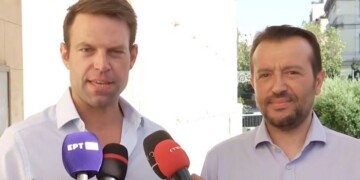 Ο Νίκος Παππάς και ο Στέφανος Κασσελάκης