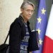 (FILES) French Prime Minister Elisabeth Borne leaves at the end of the weekly cabinet meeting at the Elysee palace in Paris, on October 5, 2022. French Prime Minister Elisabeth Borne has tendered her resignation from the government, French President Emmanuel Macron has accepted it, announced the presidency on January 8, 2024. (Photo by Ludovic MARIN / AFP)