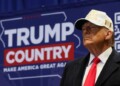 Former U.S. President and Republican presidential candidate Donald Trump campaigns in Indianola, Iowa, U.S., January 14, 2024. REUTERS/Brendan McDermid
