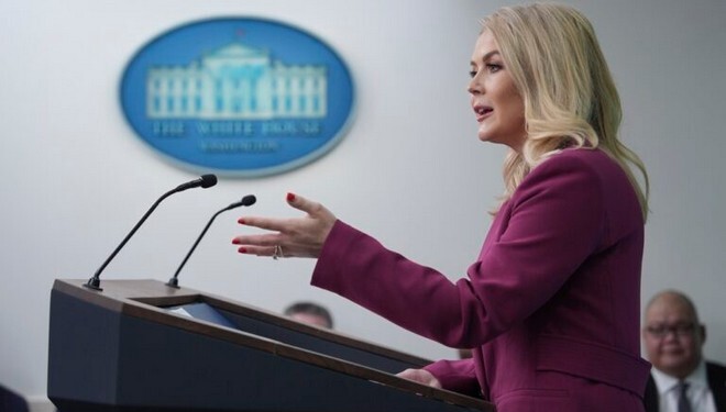 White House press secretary Karoline Leavitt speaks during a briefing at the White House, Tuesday, Jan. 28, 2025, in Washington. (AP Photo/Evan Vucci)
