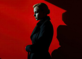 Female Russian Spy Emerging from Shadows
