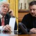 (COMBO) This combination of files pictures created on March 18, 2025 shows US President Donald Trump looking with a phone in the Oval Office at the White House in Washington, DC, on June 27, 2017 and a handout photograph taken and released by the Ukrainian Presidential Press Service on February 12, 2025, showing Ukraine's President Volodymyr Zelensky speaking during a phone call with the US president while sitting at his office in Kyiv, amid the Russian invasion of Ukraine. (Photo by NICHOLAS KAMM and Handout / various sources / AFP) / XGTY / RESTRICTED TO EDITORIAL USE - MANDATORY CREDIT "AFP PHOTO / UKRAINIAN PRESIDENTIAL PRESS SERVICE" - NO MARKETING NO ADVERTISING CAMPAIGNS - DISTRIBUTED AS A SERVICE TO CLIENTS