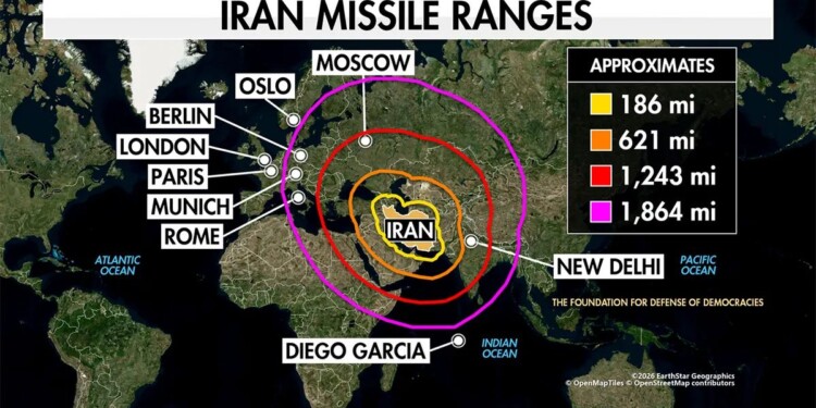 Η αρχιτεκτονική πυραύλων του Ιράν - Τι δείχνουν τα βεληνεκή των πυραύλων